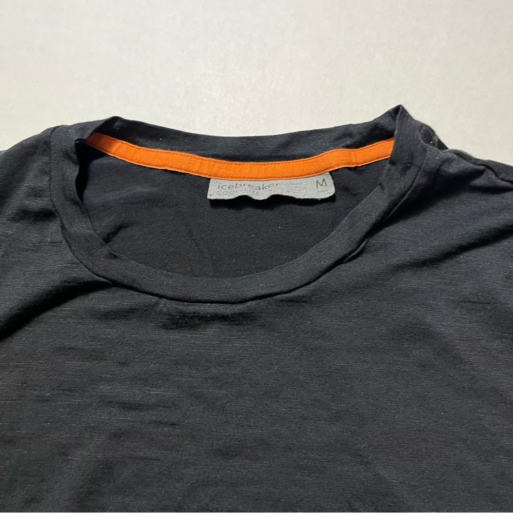 Icebreaker Cool Lite Tee Long Sleeve BLACK Mens Size M=Medium - Picture 2 of 4